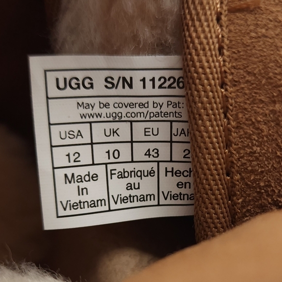 UGG Women Neumel Zip Platform Ankle Booties Chestnut Suede Plush Size 12 - Picture 12 of 12